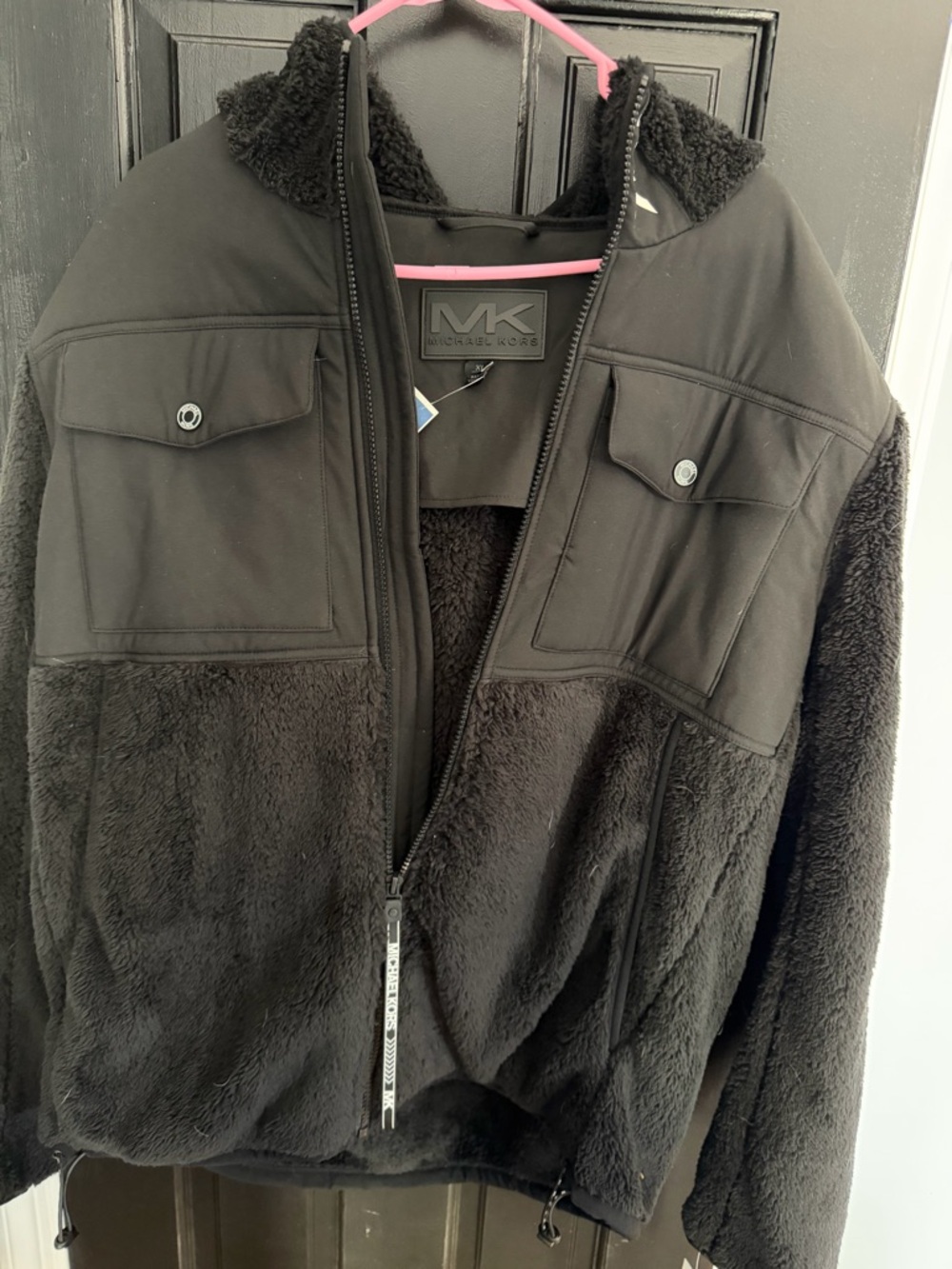 Michael Kors Black Cozy Sherpa Jacket with Tag